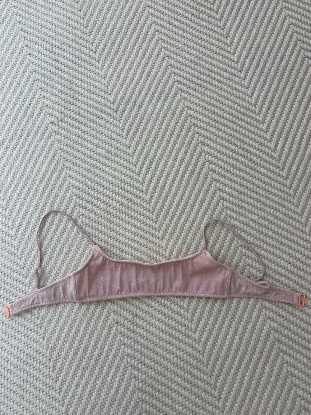 triangl swimwear Pink Ribbed Bikini Top